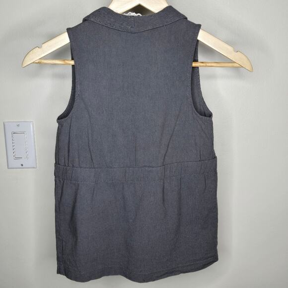 btween Gray Tailored Open Vest Girl's Size 8 - Picture 4 of 6